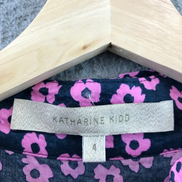 Katharine Kidd Women Dress Purple Mini Floral‎ Puffed size 4 - Picture 4 of 12